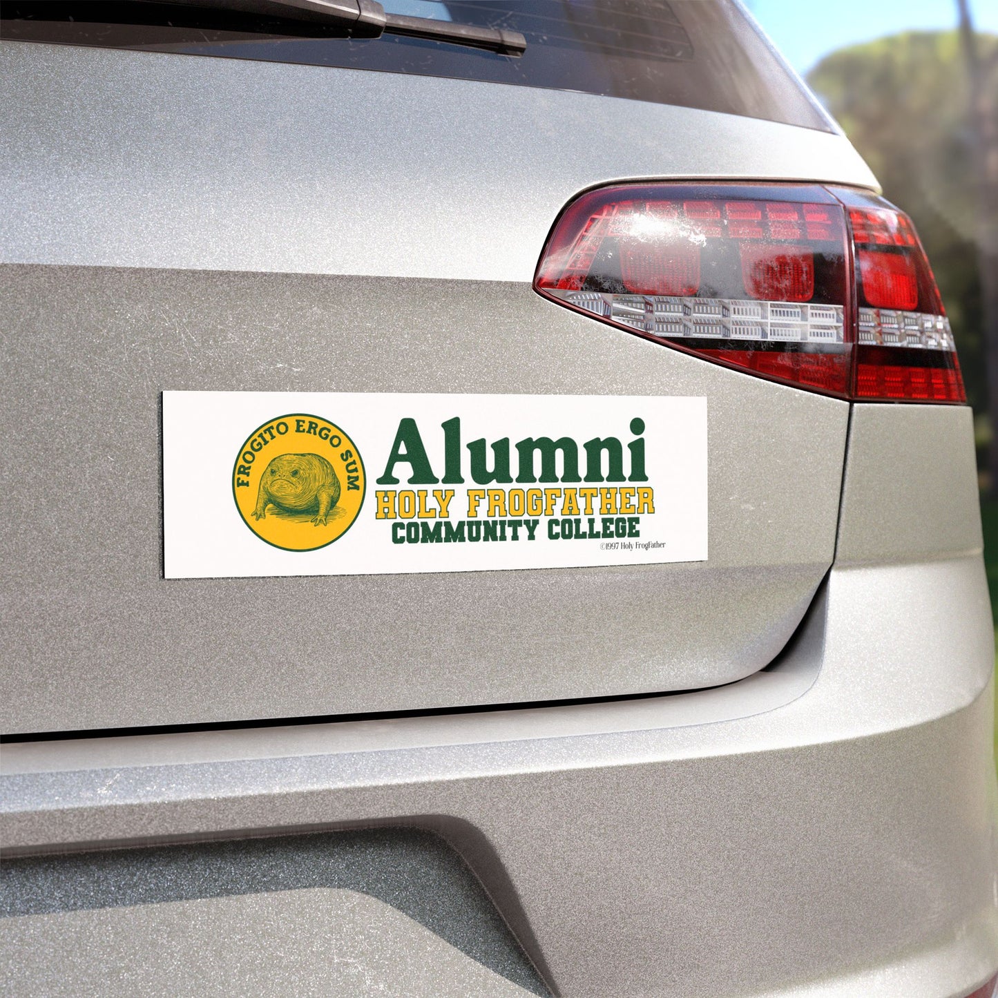 Holy Frogfather Community College - Magnetic Car Bumper